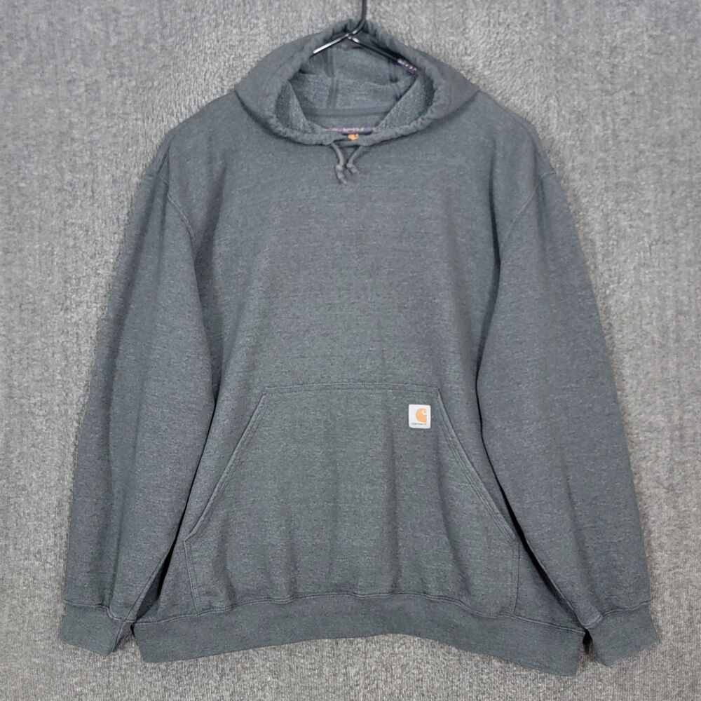 Carhartt Hoodie Mens 3XL Gray Original Fit K121 Loose Fit Midweight Pullover